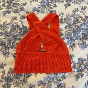 Urban Outfitters Orange Halter Crop Top